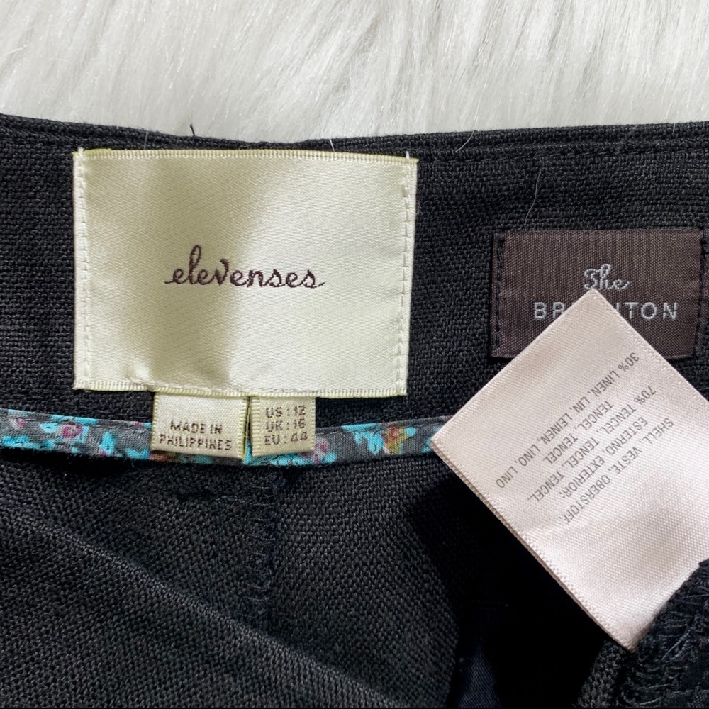 SOLD-Anthropologie Black Bootcut Trouser Pants - Picture 9 of 11